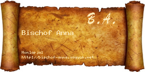Bischof Anna névjegykártya
